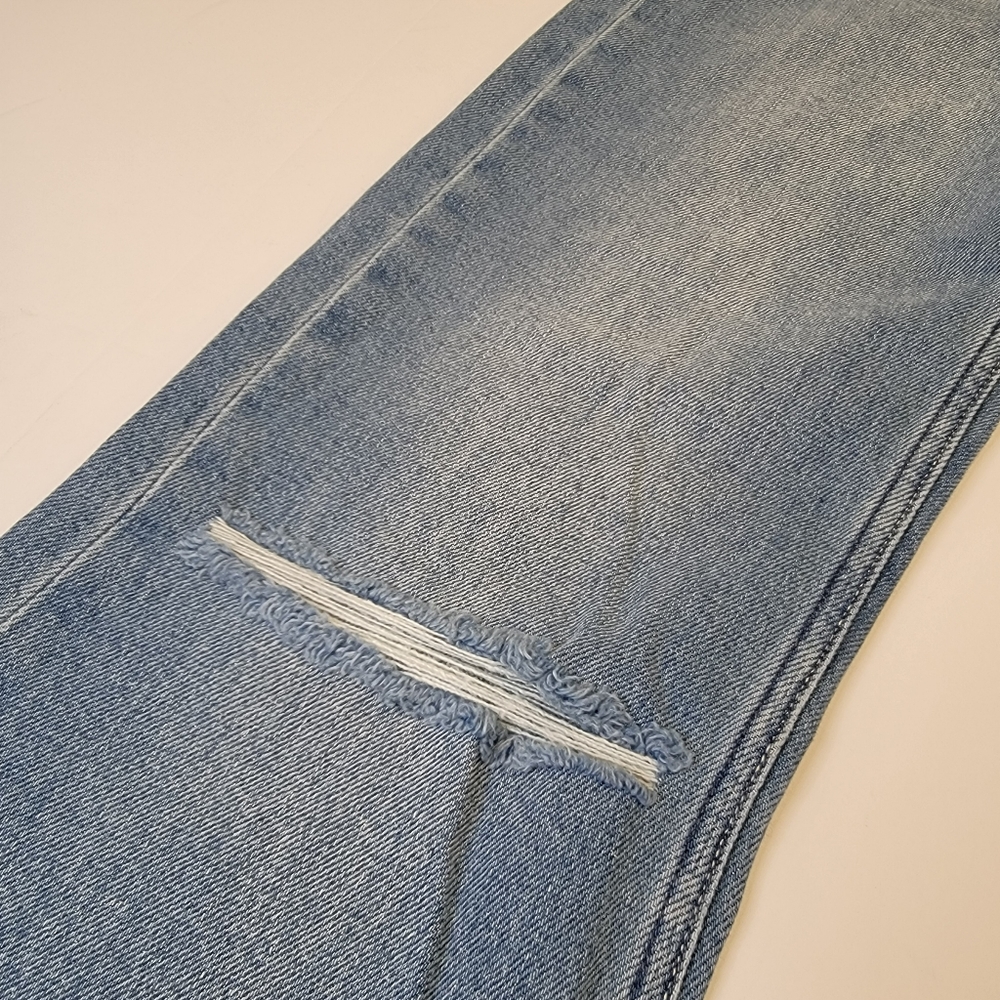 Boyish Denim The Ricky Flare Jean High Rise Light Wash Distressed Size 25 NEW! - Picture 11 of 15